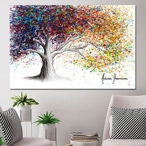 Arbre De Vie Sticker Mural Arbre Racine Branche Mur Art Autocollant  Décoration De La Maison Salon Vinyle Révocable Murale 55X[u849]