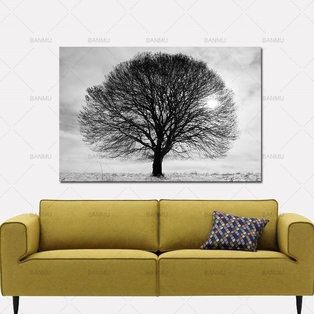 Tableau Arbre de Vie Blanc Noir