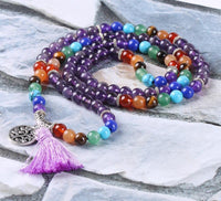 Thumbnail for Bijoux Mala 108 Perles améthyste