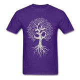 T-shirt Arbre de Vie Violet Blanc