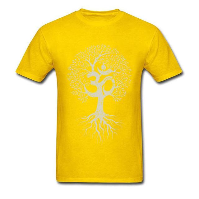 T-shirt Arbre de Vie Jaune et Blanc