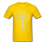 T-shirt Arbre de Vie Jaune et Blanc
