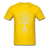 T-shirt Arbre de Vie Jaune et Blanc