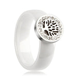 bague arbre de vie blanche et argent